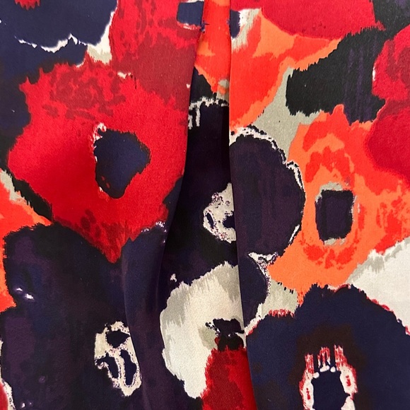 Marks & Spencer Vibrant Red and Navy Floral Dress - Picture 11 of 12